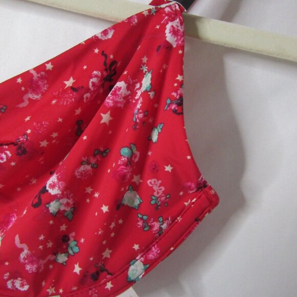 Victoria's Secret Bra Red Floral Demi Unlined Underwire Convertible Size 34D NWT - Picture 5 of 12